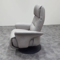 himolla - Relaxsessel Eayswing "S" 7559 75 O44 2-Motorisch m. Aufstehhilfe Leder 22 Soft Nappa Asche Grau Gestell Tellerfuß Metall Anthrazit Pulverbeschichtet - 5