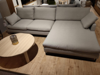 freistil Rolf Benz - Ecksofa 134 Stoff 4046 Hell Steingrau Stahlkufe Tiefschwarz Matt Inklusive Kissen - 3