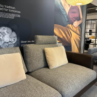 Rolf Benz - Ecksofa 60 Sina Stoff 26.387 Schwarzgrau Grau Korpus Leder 42.102 Graubraun Braun Inkl. Integriertem Couchtisch Eiche Schwarz Gebeizt - 6