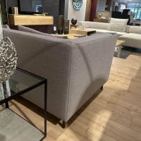 freistil Rolf Benz - Ecksofa 160 Stoff 3040 Mittel Platingrau Grau Stahlrundrohrfuß Tiefschwarz Schwarz Mit Kissen - 5