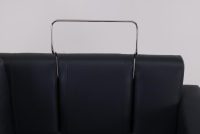 Werther - Sofa Variation 108 Leder L7060C Dunkelblau Füße Edelstahlkufen Silber Inklusive Kopfteilkissen - 6
