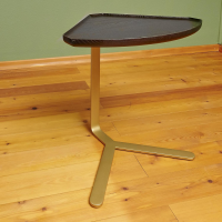 Bielefelder Werkstätten - Beistelltisch Joy Platte Wengefarbig Gebeizt Gestell Messingfarbig - 6