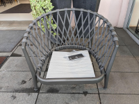 B&B Italia - Outdoorsessel Erica Stoff Elisir 820 Blau Creme - 8
