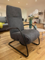 Signet - Relaxsessel Nils Leder Graphit Grau Gestell Feinstruktur Metall Schwarz Pulverbeschichtet - 3