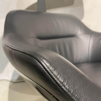 Giorgetti - Ruhesessel Auckland Mit Hocker Auckland Leder 13X606 Kreuzfuß Schwarzmatt - 7