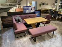 K+W - Essgruppe Vari Stoff 0755-15 Bordeaux Rot mit Tisch Eisteiche Furniert - 6