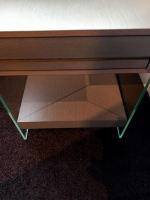 Swissflex - Nachttisch SF Eiche Anthrazit Glas Mit Schubkasten und Ablageboard - 3