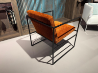 Brühl - Sessel Grace Stoff 4401 50 Orange Gestell Stahl Schwarz Pulverbeschichtet Inklusive Kunststoffgleiter - 3