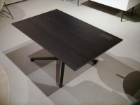 Ronald Schmitt Design - Couchtisch Kolo K 736 Platte Eiche Schwarz Höhenverstellbar Metall Sternfuß Schwarz - 6
