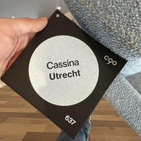 Cassina - 2er-Set Sessel Utrecht 637 01 Stoff Look 13L015 Cielo Blau Füße Kunststoff Schwarz - 6