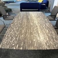 Draenert - Esstisch Adler 1224 Platte Gneis Grigio Beola Grau Geledert Sockel 2 Oval Edelstahl Matt Geschliffen Ohne Rollen - 4