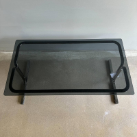 Walter Knoll - Schreibtisch Berlin Table 140 T1 Platte Rauchglas Schwarz Gestell Profilstahl Schwarz Chrom Mit Kunststoffgleitern - 2