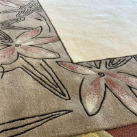 Eigene Herstellung - Teppich 200x200 cm Schurwolle Handgeknüpft Beige Gemustert - 2