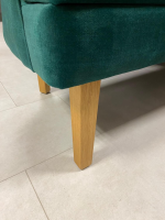 Niehoff - Sitzbank Modell 1248 Stoff Petrol Gestell Wildeiche Massiv - 3