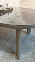 Flexform - Esstisch Arnold Oval In Kakao Poliert Mit Glasplatte Und Nussbaum Tischbeine - 6