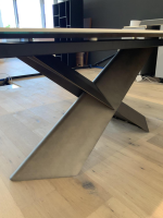 Cattelan Italia - Esstisch Tyron Platte Keramik Marmor Weiß Gestell Metall Bronze Matt - 7