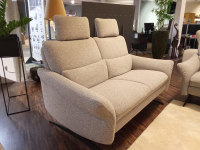 himolla - Sofa MS 1018 Stoff 20 Pura Simple Grau Metallkufe Anthrazit Mit Ausklappbaren Kopfteilen - 2