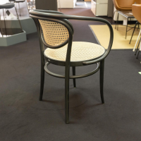 Thonet - Stuhl 210R Pure Rohrgeflecht Mit Verstärkungsgewebe Untergestell Esche Schwarz Lackiert - 6