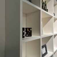 Gwinner - Wohnwand LS 561220 PG1 Lack Seidenmatt Weiß Und Anthrazit Inklusive LED-Beleuchtung - 5