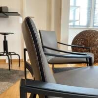 Molteni & C - 2er-Set Armlehnstuhl Allure APO 1 Leder Dunkelbeige - 4