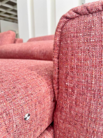 Contur - Ecksofa Enna Stoff Marinet Coral Rosa Füße Metallwinkel Schwarz Inklusive Relaxfunktion - 7