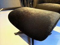 Brühl - Sessel Victor Stoff 4490 99 Schwarz Drehgestell Stahl Schwarz Inklusive Hocker - 9