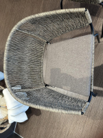 Lambert - 2-er Set Outdoor Stuhl Delphi Stoff Wicker-Kordel Natur Melange Stahlrohr Pulverbeschichtet - 3