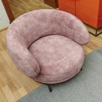 Wittmann - Sofa Vuelta Stoff Riviera Pale Rosa Füße Bronze Grau Pulverbeschichtet Inklusive Drehsessel Und 2 Wurfkissen - 11