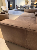 Cierre - Sofa Dolce Vita Lifestyle Leder Piumone Vintage Grigio Grau Beige Gestell Metall Schwarz Verchromt - 2