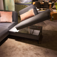 Sit & More - Polstergruppe Morris Stoff Garett Stone 20 Basic Grau Metallfuß Schwarz Matt Inklusive Kissen - 13