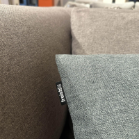 freistil Rolf Benz - Ecksofa 160 Stoff 3040 Mittel Platingrau Grau Stahlrundrohrfuß Tiefschwarz Schwarz Mit Kissen - 7