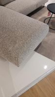 Jori - Ecksofa Eden JR 1800 Stoff Thuile C0003 Grau Füße Metall Bronze Matt Mit Verstellbaren Armlehnen - 2
