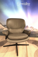 Stressless - Relaxsessel Rome Leder Cori Grey Grau Untergestell Schwarz Matt Mit BalanceAdapt Funktion - 3