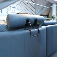 Stressless - Ecksofa E 200 Leder Paloma Sparrow Blue Blau Füße Metall Mit Kopfstütze - 6