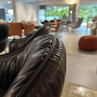 Freifrau - 6er Set Armchair Marie Leder Adora Canelo 95007 Schwarz 4 Fuß Stahlgestell Bronze Lasur Schwarz - 8