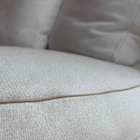 B&B Italia - Sofa Amoenus Soft Stoff Serle Naturweiss Nickel Bronzefarben Lackiert Inklusive Rückenkissen - 4