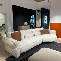 Cierre - Sofa Loden Sectional Stoff 2 Emmi 2 Beige Keder Leder 5 Pelle Setanil Braun Mit Klappbaren Armlehnen - 4