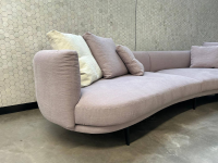 Walter Knoll - Sofa Maaru 850 Stoff Lino 7899 Magnolia Violett Gestell Schwarz Matt Pulverbeschichtet Inklusive 5 Kissen - 2