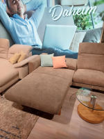 Global - Ecksofa Alegria Plus Stoff Mileto 10 Liver Grau Braun Fuß Eiche Geölt - 6