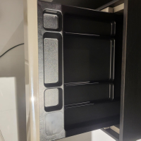 Musterring - Schreibtisch Kara Frame Platte Und Gestell Eiche Graphit Anthrazit Furniert Inklusive Rollcontainer Lack Platingrau - 10
