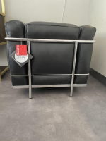 Cassina - Sessel LC2 Leder X 606 Grafite Schwarz Gestell Verchromt - 4