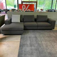 Walter Knoll - Sofa Living Landscape 755 Stoff  Lucia Farbe Moonlight Grau Grün Sockel Buche Lackiert Schwarz Inkl. Comfortkissen - 2
