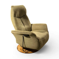 himolla - Sessel 8970 Stratus Easy-Swing Stoff Aquaclean Tibet Grün Tellerfuß Holzoptik Inkl. Aufstehhilfe - 9