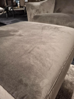 Bielefelder Werkstätten - Sessel Saloni Stoff Amica BW1731-323 Beige Grau mit Hocker - 3