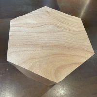 Horm Italia - 2er-Set Beistelltisch Hexagon Holz Okoume Natural - 3