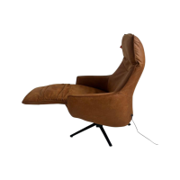 himolla - Relaxsessel 7162 S Lounger  Stoff 13 Nevada Cognac Braun Sternfuß Schwarz Inklusive Aufstehhilfe - 5