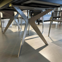 Zumsteg - Ausziehtisch Lana Platte Keramik Orix Grau Gestell Edelstahl CNS Dekton Mit Synchronauszug - 4