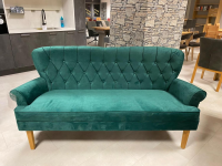 Niehoff - Sitzbank Modell 1248 Stoff Petrol Gestell Wildeiche Massiv - 5