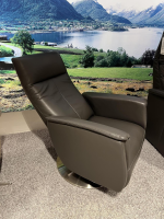 Activineo - Drehsessel Baccara Leder WM Anthrazit Drehteller Metall - 4