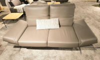 Koinor - Polstergarnitur Wesley Leder X Happy Oak Beige Gestell Metallkufe Nickel Schwarz Satiniert Inklusive Kissen - 6